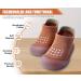 Dookeh Baby Shoes Non Slip Soft Sole Sneakers 9-12 Months (A3 Cherry) - Toddler First Walking Shoes for Boys and Girls - Buy Online on GoSupps.com