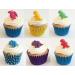 Holly Cupcakes 6 Mixed Colour Sugar Dinosaurs- edible & handmade with love in the UK!