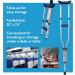 Carex Folding Aluminum Underarm Crutches - Lightweight & Portable for Travel or Work - Blue, 2 Count - Fits 4'11 to 6'4 Individuals - Buy Online on GoSupps.com