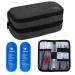 Yarwo cooling bag for insulin diabetes accessories bag diabetic bag for diabetes injections insulin injection storage bag with 2 fridge packs medium black M black