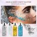 Buy Mermaid Body Glitter Gel - 4 Bottle Festival Face & Hair Glitzer | Self-Adhesive Sparkle Stones for Makeup & Masquerade - Buy Online on GoSupps.com