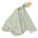 Indi by Kishu Baby - Organic Paci Blanket - Fairtrade & GOTS Certified 100% Organic Cotton Muslin Mini Baby Blanket with Snap to Secure Baby Pacifier - Pacifier Not Included (Sage)