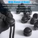 AQRINGO Plastic Cord Locks Double Hole Spring Toggle Stopper - 10Pcs Black | For Shoelaces, Drawstrings, Paracord, Bags, Clothing & More - Buy Online on GoSupps.com