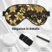 SSIMOO Black & Gold Floral Eye Mask - Ultra-Soft Light-Blocking for Comfort & Restful Sleep | International Shipping - Buy Online on GoSupps.com