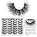 Jiocolor Fluffy False Eyelashes 7 Pairs - 3D 6D Long Wispy Natural Look Faux Mink Lashes - Pack X23 - 11mm-17mm - Buy Online on GoSupps.com