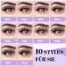 Buy False Eyelashes P02 B & Q - 10 Pairs Cat Eye Fluffy Cluster Lashes | Natural DIY Lash Extensions - Buy Online on GoSupps.com