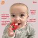 RaZbaby Soft Silicone Teether Toy for Infants 3M+, Soothes Sore Gums, BPA-Free - Hands-Free Chompy Teether (RED/Pink) - Buy Online on GoSupps.com