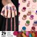 Fandamei 24 Colors Laser Nail Glitter - Fine Glitter Powder for Stunning Nail Designs - Buy Online on GoSupps.com