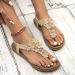 Buy XTZYGLFD Women's Bohemian Flower Pearl Sandals | Comfortable Open Toe Slip-On Roman Wedge Heel Shoes for Summer - International Shipping Available - Buy Online on GoSupps.com