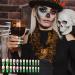 Halloween Press on Nails Halloween Press on Nails Medium Horror Ghost and Skull Halloween Fake Nails 24PCS Coffin French Tip False Nails with Gel Glue - Buy Online on GoSupps.com