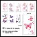 YUNAI 90 Sheets Temporary Tattoos for Women - Pink 3D Flowers, Butterflies, and Mixed Style Designs, Realistic Watercolor Floral Fake Tattoos - Body Art for Finger, Neck, and Arm - Buy Online on GoSupps.com