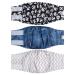 Cutebone male washable dog diapers belly bands 3 pieces of reusable dog belly band for male high-suction dog wraps with flexible Velcro fastener DM06M-DE Denim & Totenkopf & Strip M (35.5-43cm)