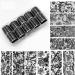 10 Rolls Retro Holographic Nail Foil Transfer Stickers - Black Lace Laser Foils for Nail Art | Starry Paper Designs & Floral Wraps - Buy Online on GoSupps.com
