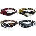 FROG SAC 4 African Headbands for Girls  Knotted Headband for Women  Fabric Knot Head Wrap for Teens  Elastic Twist Top Knot Headband Hair Accessories  Cloth Turban Headwraps Designer Print