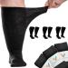 Viasox EasyStretch Diabetic Socks for Men & Women Non Binding Top Seamless Toe Loose Fit 3 Pack Large Black