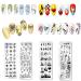 AddFavor Nail Stamper Kit - 8pc Stamping Plates Geometric & Leaf Designs for DIY Nail Art - Manicure Stencils Tools - Mixed-Style D - Buy Online on GoSupps.com
