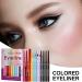 Colored Liquid Eye Liner - Waterproof Matte Liquid Eye Liner Matte Eyeshadow Highlight Pen Rainbow Eye Liner Soft Crayon Eye Shadow Set for Halloween Festival Makeup - Buy Online on GoSupps.com