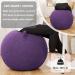 Purple Exercise Ball Chair with Fabric Cover - Home Office Desk Pilates Yoga Ball for Pregnancy, Back Pain Relief, Posture Improvement - Buy Online on GoSupps.com