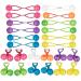 Expressions 24pc Large Elastic Hair Ties with Balls Collection - Brightly Colored Marble Finish Ponytail Holders for Girls - Twinbead Bubble Cute Hair Ties for Toddler Access - Buy Online on GoSupps.com