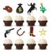 Arthsdite 24Pcs Cowboy Cupcake Toppers HorseShoe Cowboy Hats Boots Cupcake Picks Star Gun Cactus Cupcake Picks Western Theme Baby Shower Birthday Party Cake Decorations Supplies