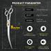 Dream REACH 8 Ergonomic Dog Fur Scissors - 440C Stainless Steel & Adjustable Screw - Professional Pet Grooming Tool for Dogs & Cats - Buy Online on GoSupps.com