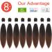 14 Inch Pre Stretched Braiding Hair 8 Packs Yaki Texture Professional Crochet Hair - Itch Free, Hot Water Setting, Short Synthetic - 1B/30 Color - Buy Online on GoSupps.com