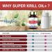 Antarctic Krill Oil Capsules High Strength 500mg - Organic Joint Care Pain Relief Supplement with Omega 3 DHA & EPA - 90 Softgels - Buy Online on GoSupps.com