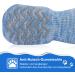 Petloft Anti-Slip Dog Socks - 4 Pack Indoor Slide-Resistant Socks for Small & Medium Dogs Cats Puppies | Adjustable Fastening Tape | Light Blue Paw M - Buy Online on GoSupps.com