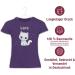 Personalized Gift T-Shirt for Girls - Cute Cat Motif by Shirtracer - Purple Mottled | Custom Name Available - Buy Online on GoSupps.com
