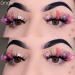 Miss Kiss Pink Glitter Lashes | Sparkly Faux Mink Eyelashes for Cosplay TikTok & Festivals - 18MM - Buy Online on GoSupps.com