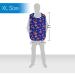 RMS Adult Bib Waterproof Clothing Protector with Vinyl Backing 34x18 - Blue Rose Designer Pattern - Buy Online on GoSupps.com
