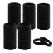 100 Pieces Hair Ties Black 4.5cm Cotton Hair Tie Elastic Black Hair Ties for Women Girls Men Bun
