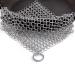 Candure cast iron cleaner stainless steel 17.8 x 17.8 cm chain scrubber for all types of frying pans cast iron pans grills & dutch oven