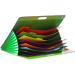 HearthSong Art Place Portfolio - 8 Expandable Color Coded Files for Kids Artwork Organization - Green Collage - 19 x 15.25 - With Handles - Buy Online on GoSupps.com