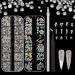 AARDWO 2568 Pcs Rhinestones Nail Gems Face Gems Makeup Gems Clear Rhinestones Set Multi Shapes Crystal for Nails Shoes Clothes Bags Crafts Decoration with Picker Pencil and Tweezers 120AMultiShape+2448Clear