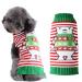 Hrttsy Christmas dog sweater winter warm dog cat sweater clothing pet costume puppy sweater pullover clothing for small medium-sized dogs big dog pet sweater small red-green striped bear