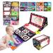 Venditer baby mirror toys baby toys 0-9 months foldable baby proneive toy children's mirror toys with black white contrast pattern educational toy for newborn toddlers