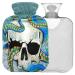 Naanle Ocean Octopus Skull heat bottle with cover Transparent hot water bottle 1l of warm head for bed Handfoot Warmer pain relief heat and cold therapy