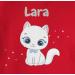 Personalized Girls T-Shirt with Cute Cat Motif - Custom Gift by Shirtracer - Red 164 - Buy Online on GoSupps.com