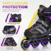 2PM SPORTS Girls Adjustable Inline Skates | Illuminating Roller Skates for Kids | Beginner Fun  Purple | Men  Ladies  Youth - Buy Online on GoSupps.com