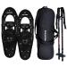 FLASHTEK 21/25/30 Inches Light Weight Snowshoes for Women Men Youth Kids, Aluminum Terrain Snow Shoes. 25" Black