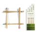 Bambumi bamboo toothbrushes environmentally friendly wood toothbrushes - BPA free sustainable products biodegradable manual toothbrushes (4 -Set red/green/blue/bamboo)