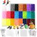 24000 Fuse Beads  24 Color 2.6mm Tiny Mini Fuse Beading Kit with Pegboards Ironing Paper for Party Craft