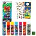 Jurassic World Lip Balm Tube Bundle for Kids 7 Pack of Dinosaur Lip Balm in Assorted Flavors Plus Stickers More | Jurassic World Party Favors for Kids Boys Girls