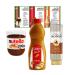 Go2 Groceries Bundle Flavoured Dessert Sauces Biscoff Biscuit Topping (1 kg) La Sauce De Monin Caramel (500 ml) Nutella Chocolate Hazelnut Spread (200 g) with Recipe Cards Sauces Biscoff Biscuit Topping La Sauce De Monin Caramel & Nutella