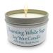 White Sage Soy Candle - Aromatherapy Candle Housewarming Gifts Meditation Accessories Witchcraft Supplies - Natural Soy Wax and Essential Oils - 6oz - Alternative Imagination 6 Ounce Tin