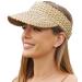 Sun Hats for Women, Visors for Women, Straw Sun Visors for Women, Straw Hats for Women, Hand Woven Beach Hats for Women Smoky