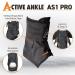 Active Ankle AS1 Pro Lace Up Ankle Brace - Large Black | Ankle Stabilizer for Volleyball, Rugby, Basketball | Sprain Support & Protection - Buy Online on GoSupps.com