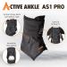 Active Ankle 329 Ankle Brace - White Compression Sleeve with Straps for Men & Women | Ideal for Sports: Volleyball Football Basketball Rugby | Sprain Support Size Small - Buy Online on GoSupps.com