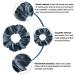 Whaline Velvet Hair Scrunchies - Blue Gray Theme, Pack of 12 Soft Elastic Hair Bands for Girls and Women - Buy Online on GoSupps.com